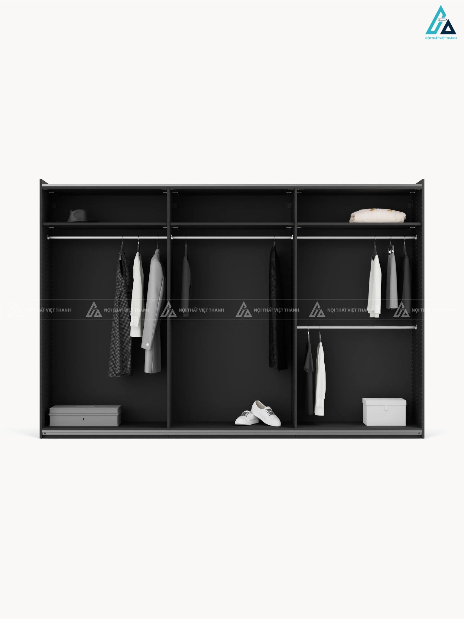 Mẫu tủ quần áo cửa lùa thiết kế họa tiết sóng độc đáo cho phòng ngủ 3
