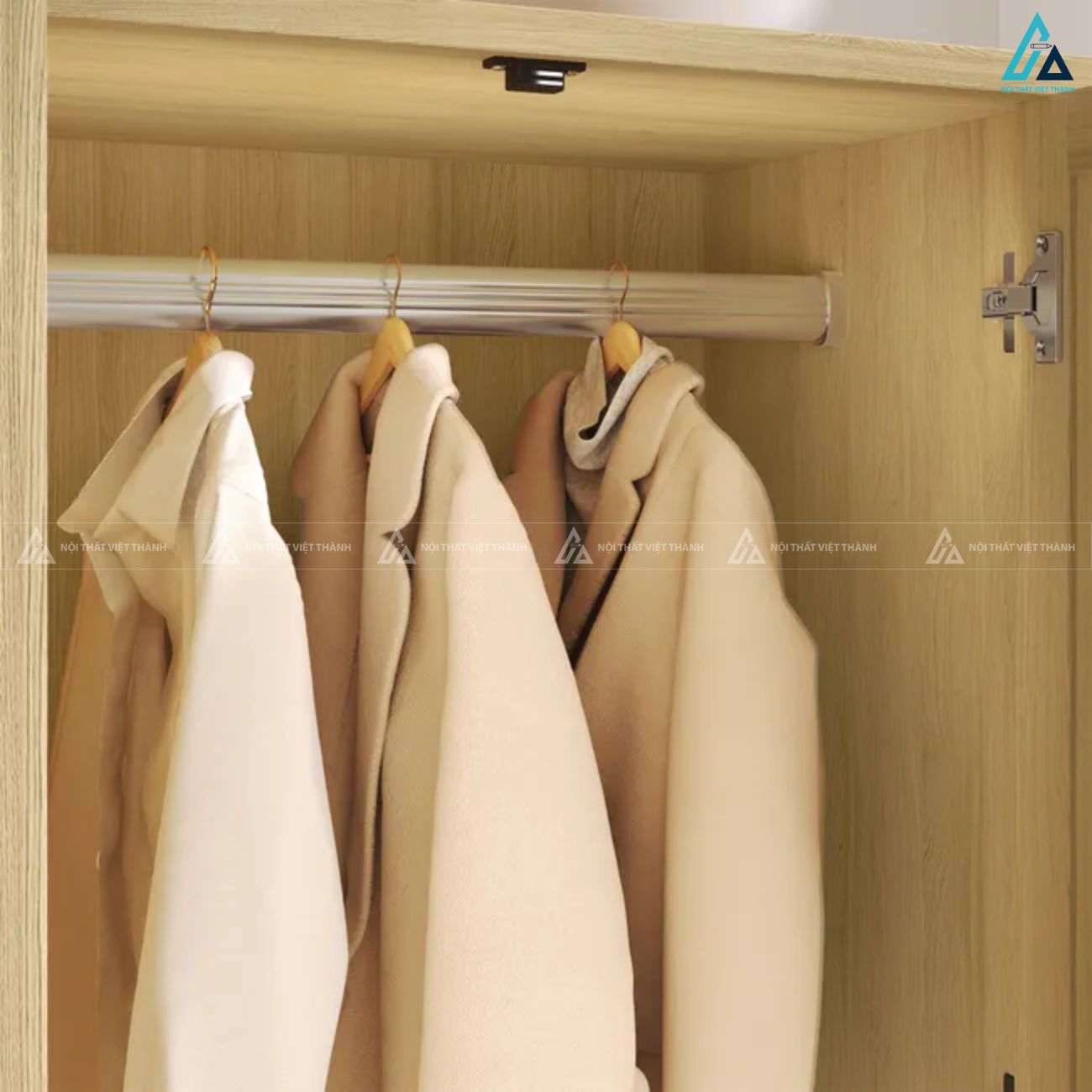 Mẫu tủ quần áo gỗ tự nhiên phối mây đan sang trọng cho phòng ngủ 2