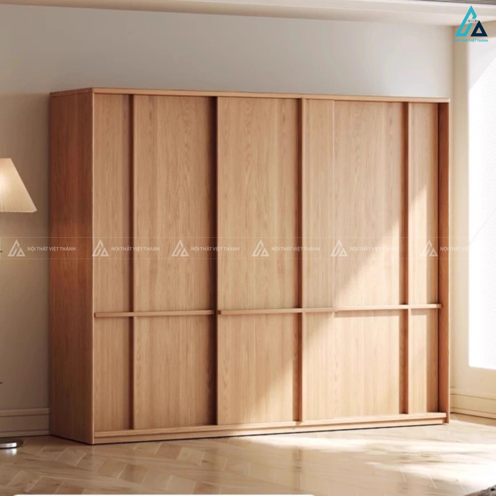Tủ quần áo gỗ tự nhiên thiết kế tối giản đẳng cấp cho gia đình 2