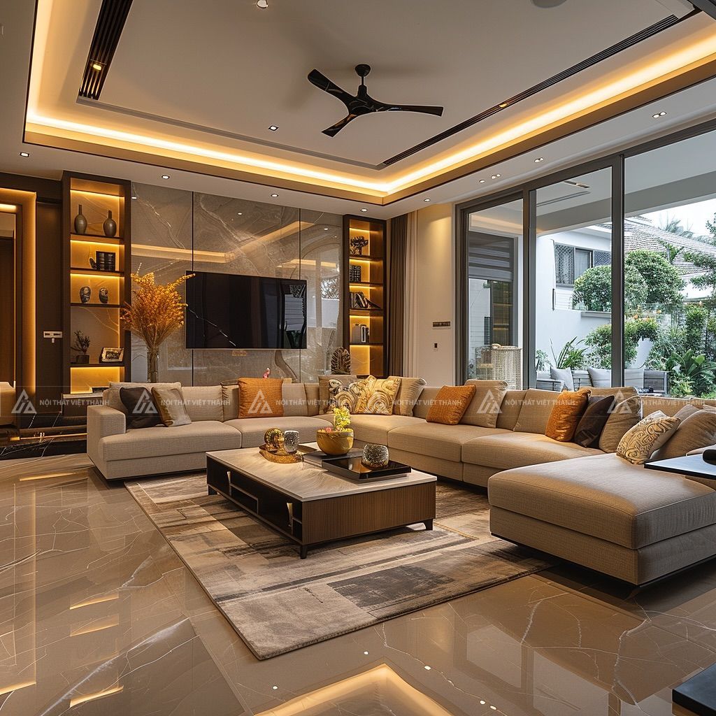 Mẫu sofa luxury nâng tầm không gian phòng khách