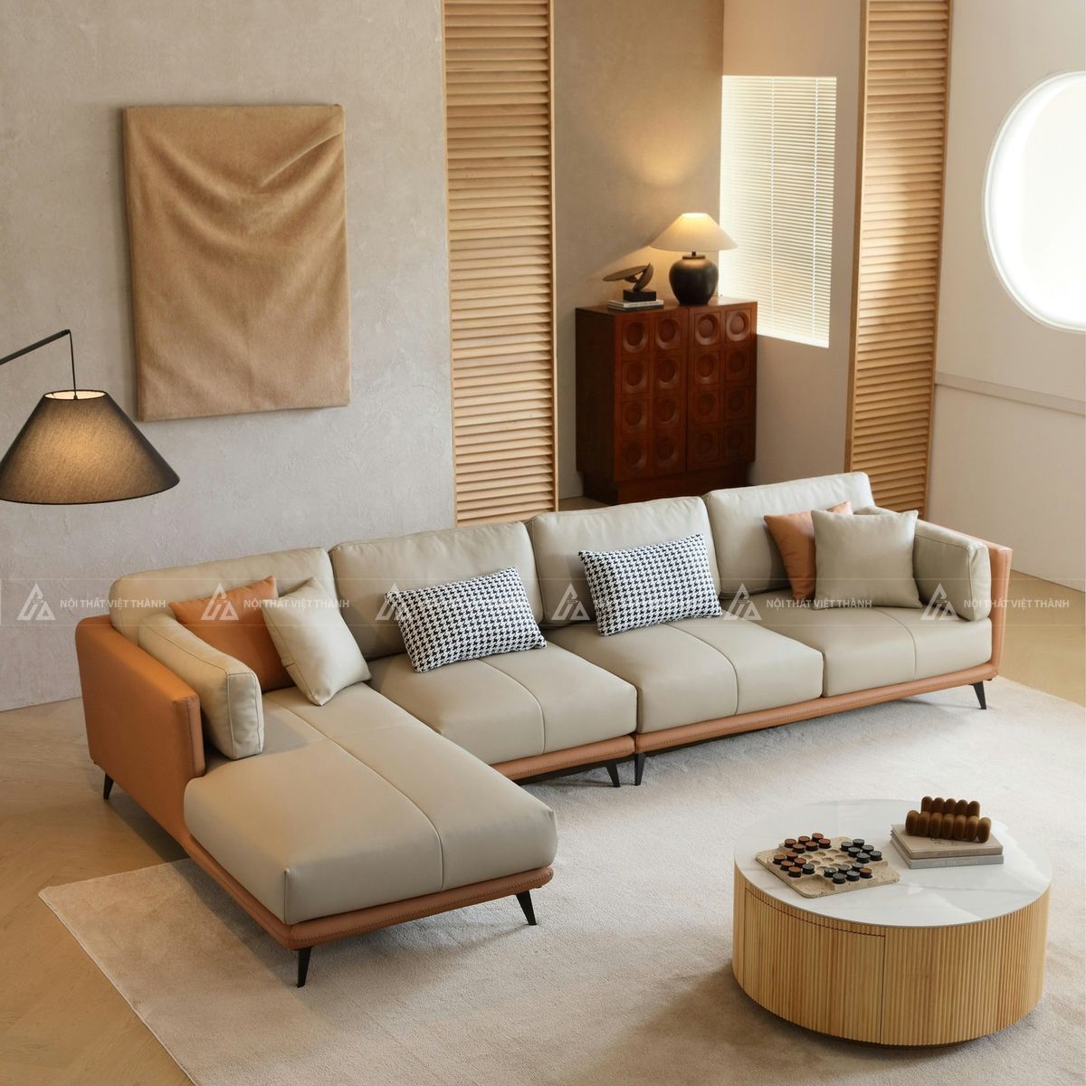 Mẫu sofa chữ L phong cách hiện đại 