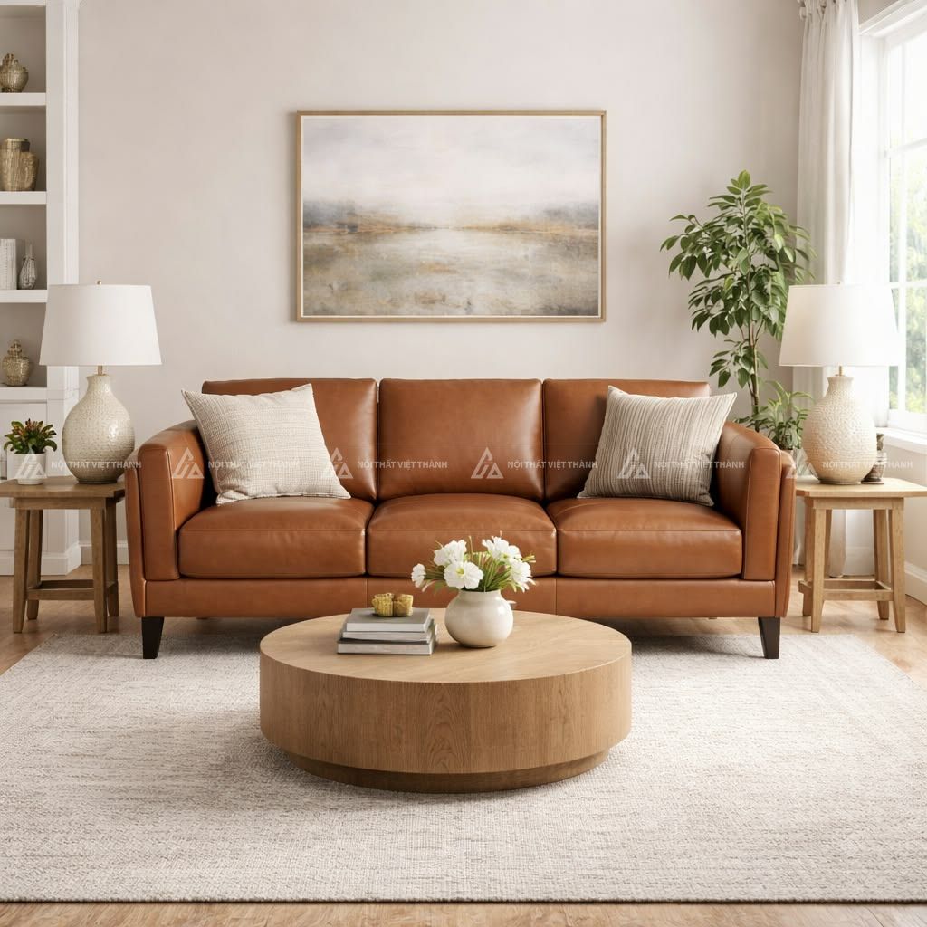 Mẫu sofa chữ I nhỏ gọn phù hợp không gian nhỏ