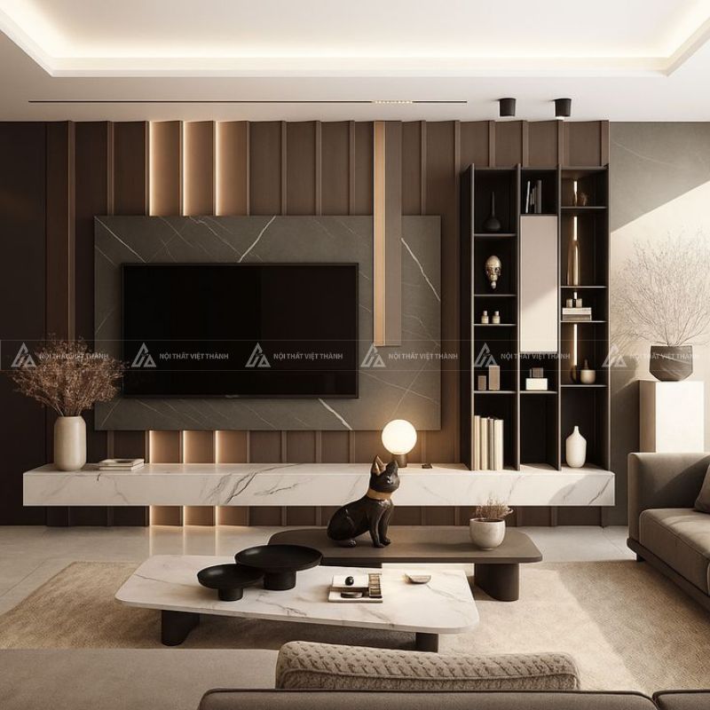 Lựa chọn kệ tivi phù hợp với phong cách chung phòng khách