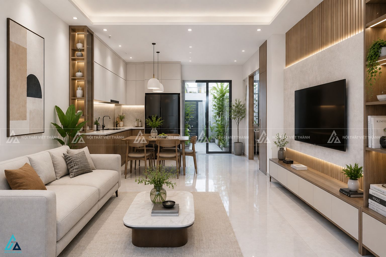 Cách bố trí nội thất nhà phố với diện tích nhỏ hợp lý, khoa học theo phong cách hiện đại