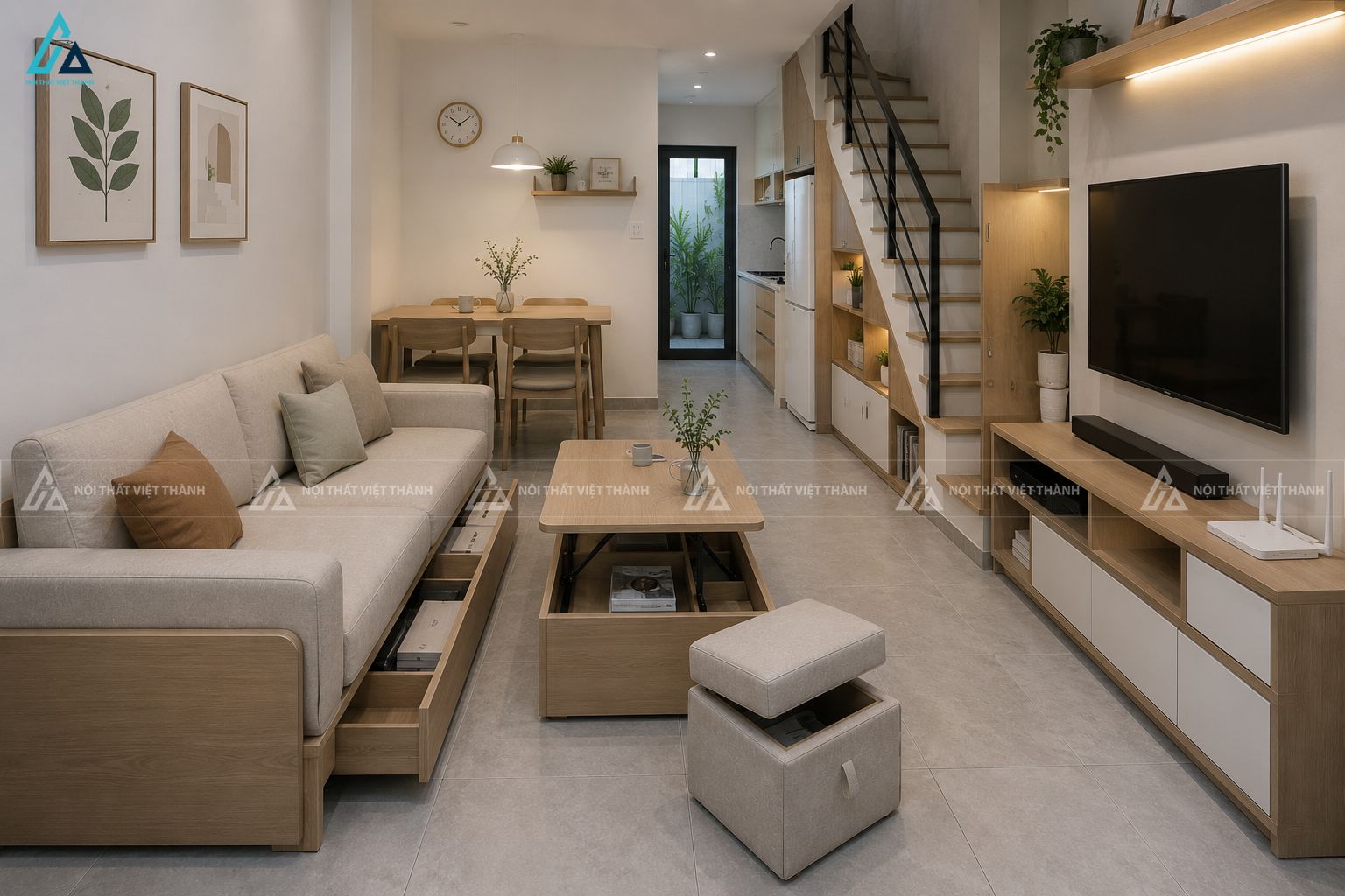 Nội thất đa năng giúp tối ưu công năng cho nhà phố diện tích nhỏ
