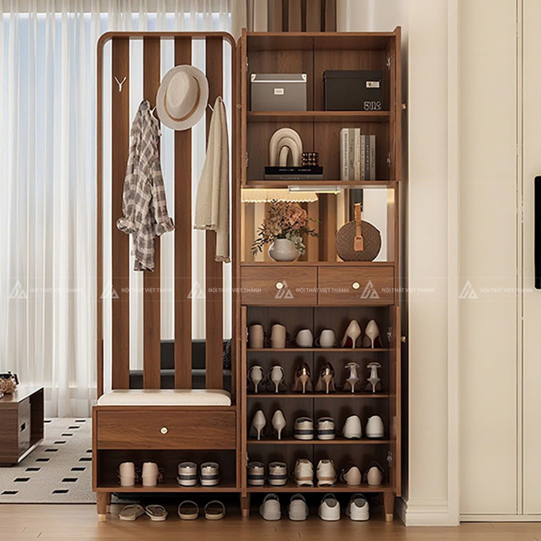 Mẫu tủ giày dép nhiều ngăn hỗ trợ việc sắp xếp