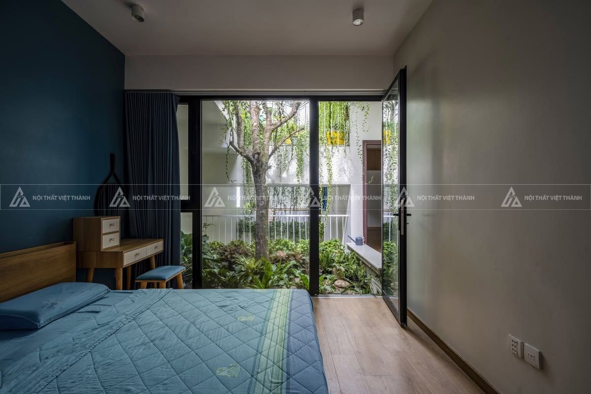 Nội thất phòng ngủ nhà ống đơn giản tiện nghi