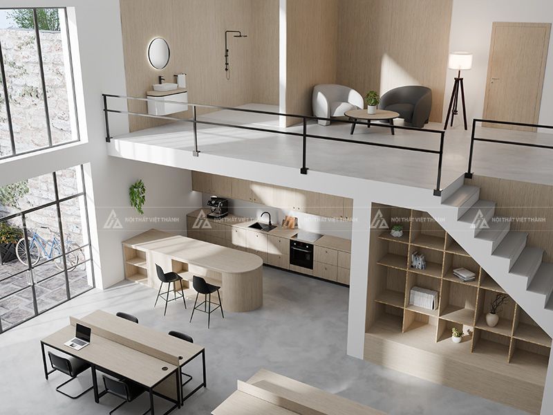 Tận dụng gác lửng nhà cấp 4 làm không gian sinh hoạt