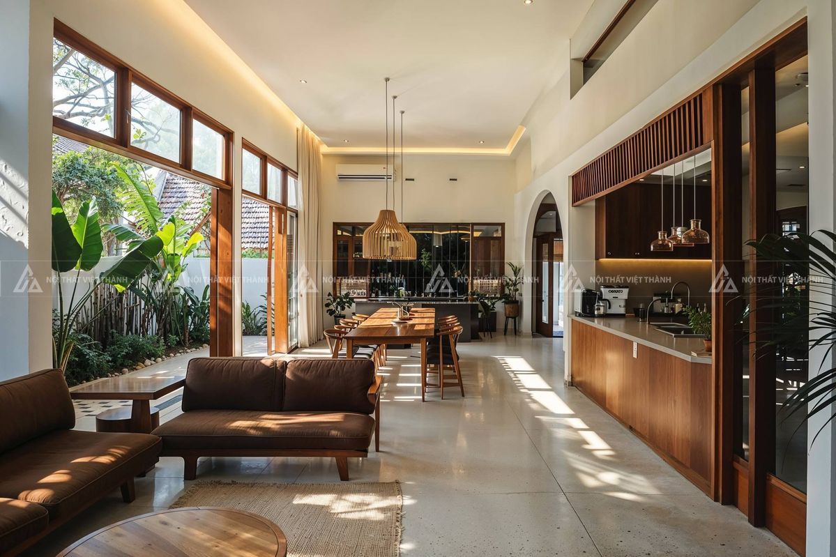 Nội thất nhà cấp 4 diện tích 100m2 đẳng cấp