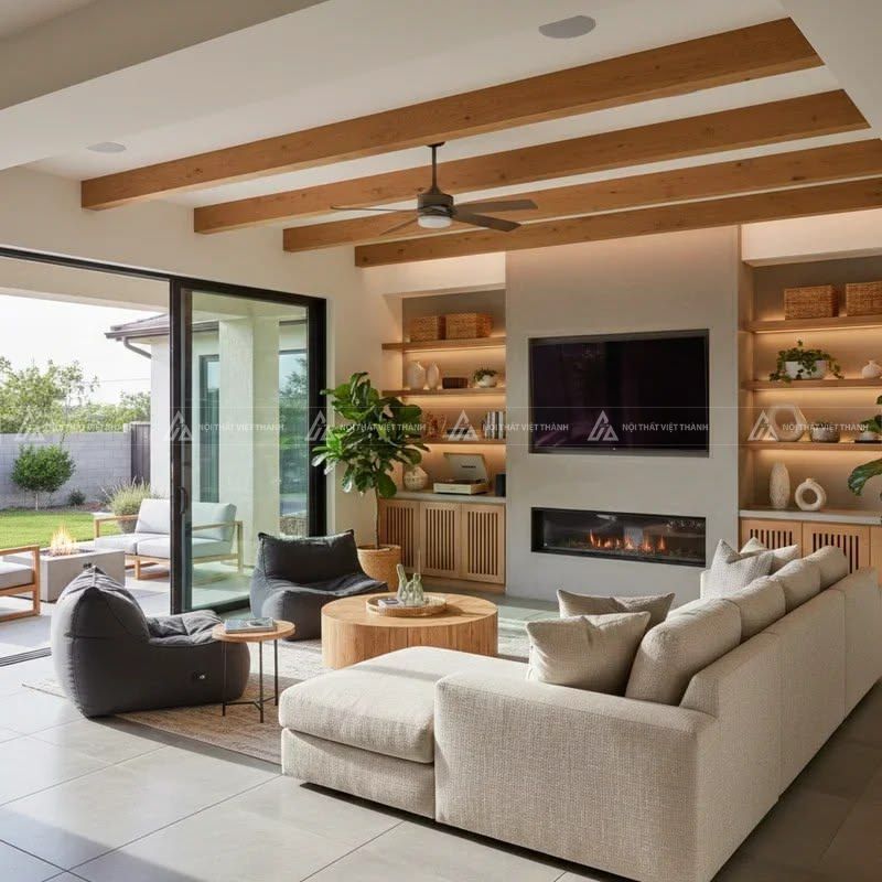Nội thất nhà cấp 4 diện tích 50m2 ấm cúng