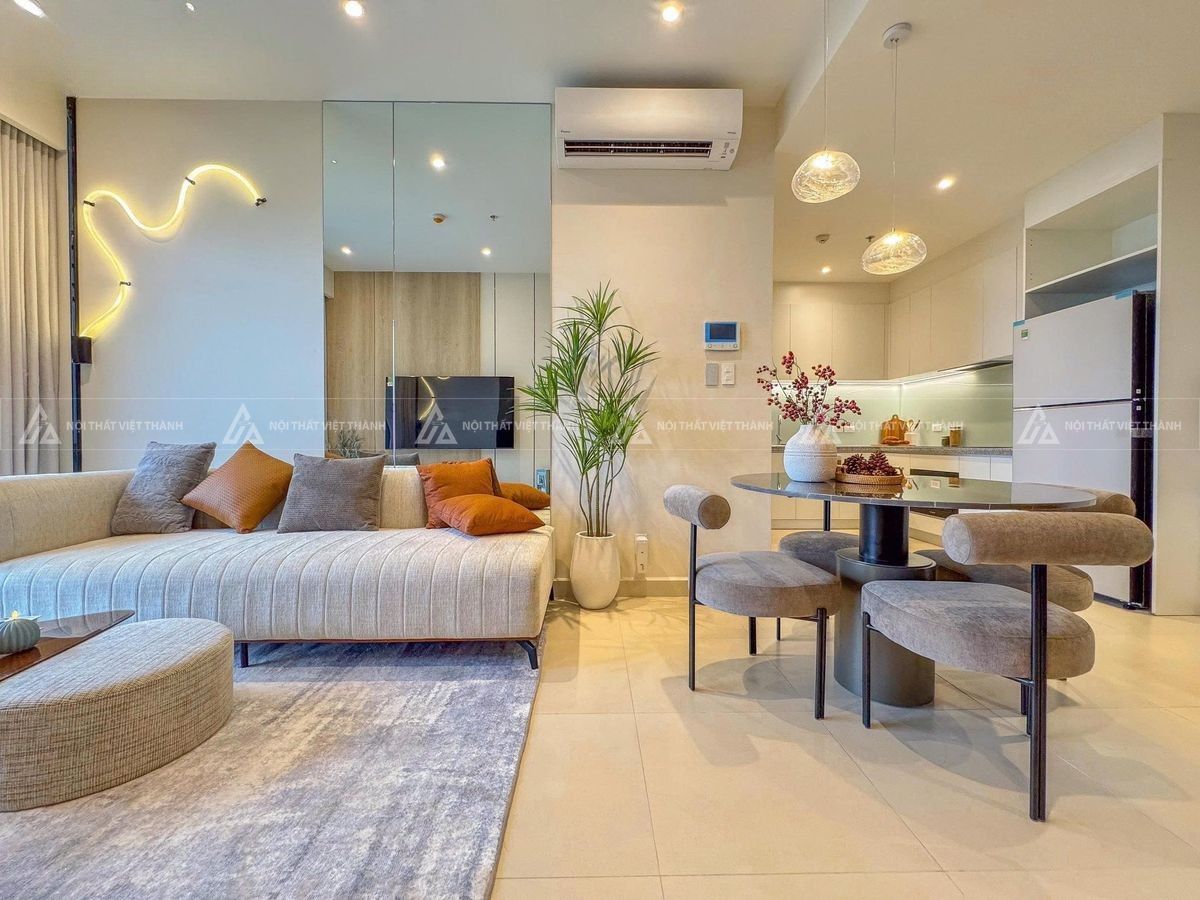 Nội thất chung cư căn hộ phong cách hiện đại tối giản