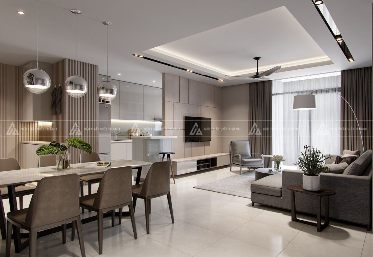 Nội thất chung cư căn hộ đồng bộ về phong cách