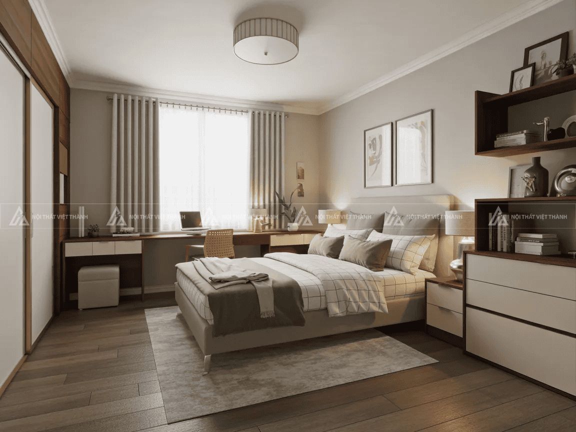 Thiết kế nội thất phòng ngủ chung cư căn hộ