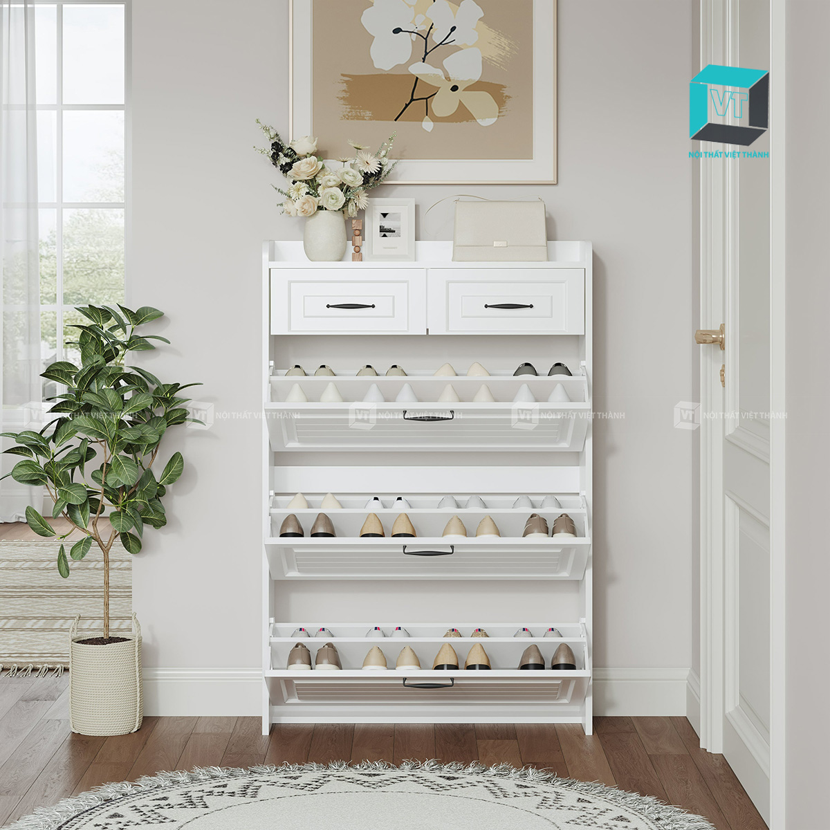 2 ngăn kéo tiện lợi để đồ cá nhân nhỏ